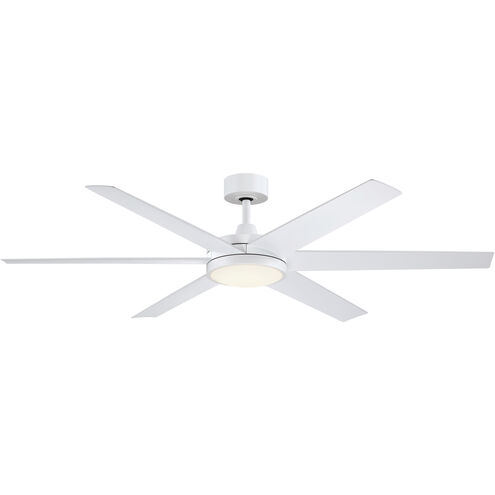 Brawn 64 inch Matte White Indoor/Outdoor Ceiling Fan
