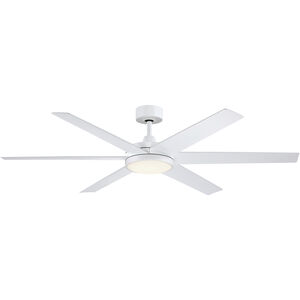 Brawn 64 inch Matte White Indoor/Outdoor Ceiling Fan