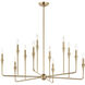 Alvaro 12 Light Champagne Bronze Chandelier Multi Tier Ceiling Light, Multi Tier