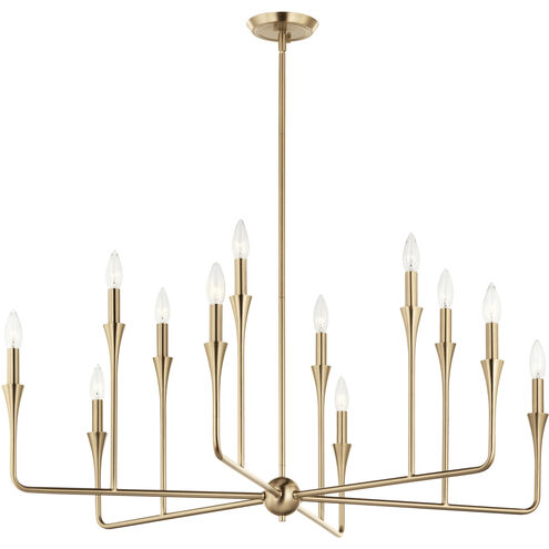 Alvaro 12 Light Champagne Bronze Chandelier Multi Tier Ceiling Light, Multi Tier