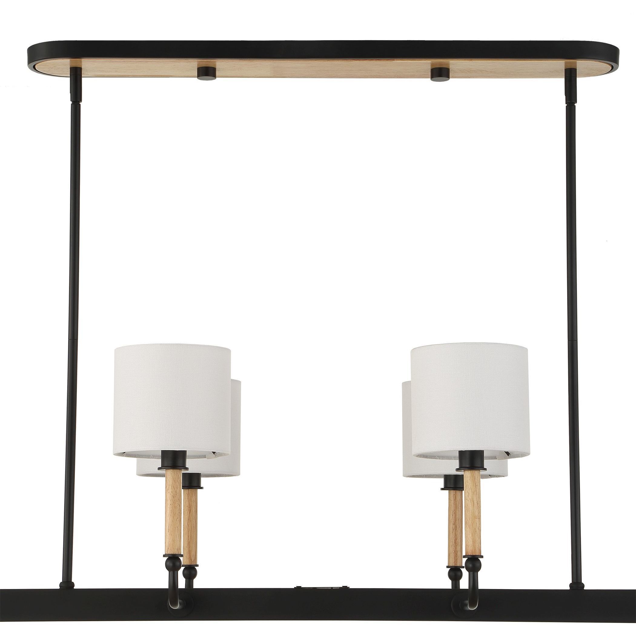 Franconia 8 Light 48 inch Matte Black Pendant Ceiling Light