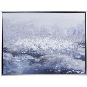 Mistic Blue Navy Blue-White-Grey Multi-Color-Acrylic Accents Wall Art