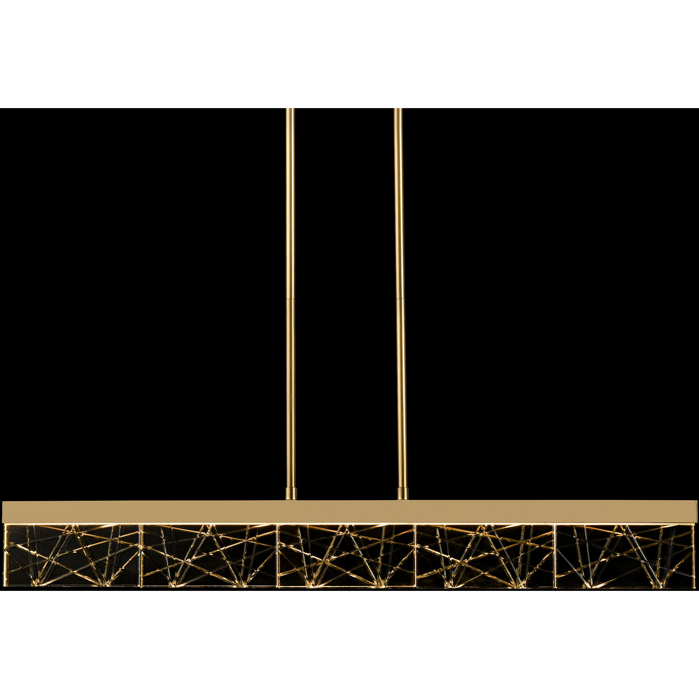 Lucus 1 Light 43.25 inch Aged Brass Linear Pendant Ceiling Light