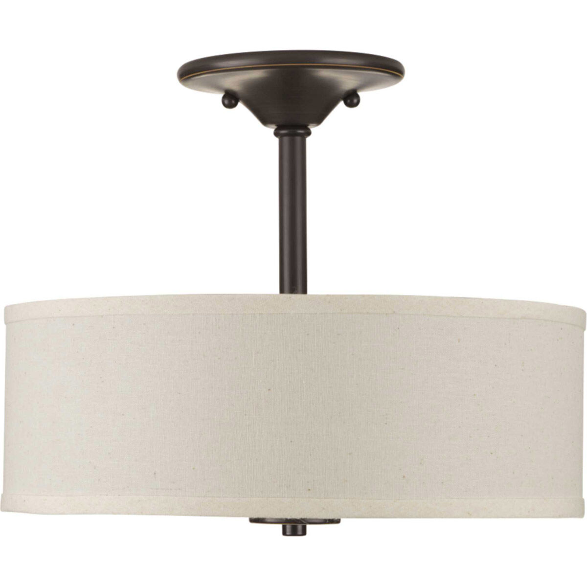 Inspire 2 Light 13 inch Antique Bronze Semi-Flush Mount Ceiling Light