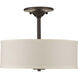 Inspire 2 Light 13 inch Antique Bronze Semi-Flush Mount Ceiling Light