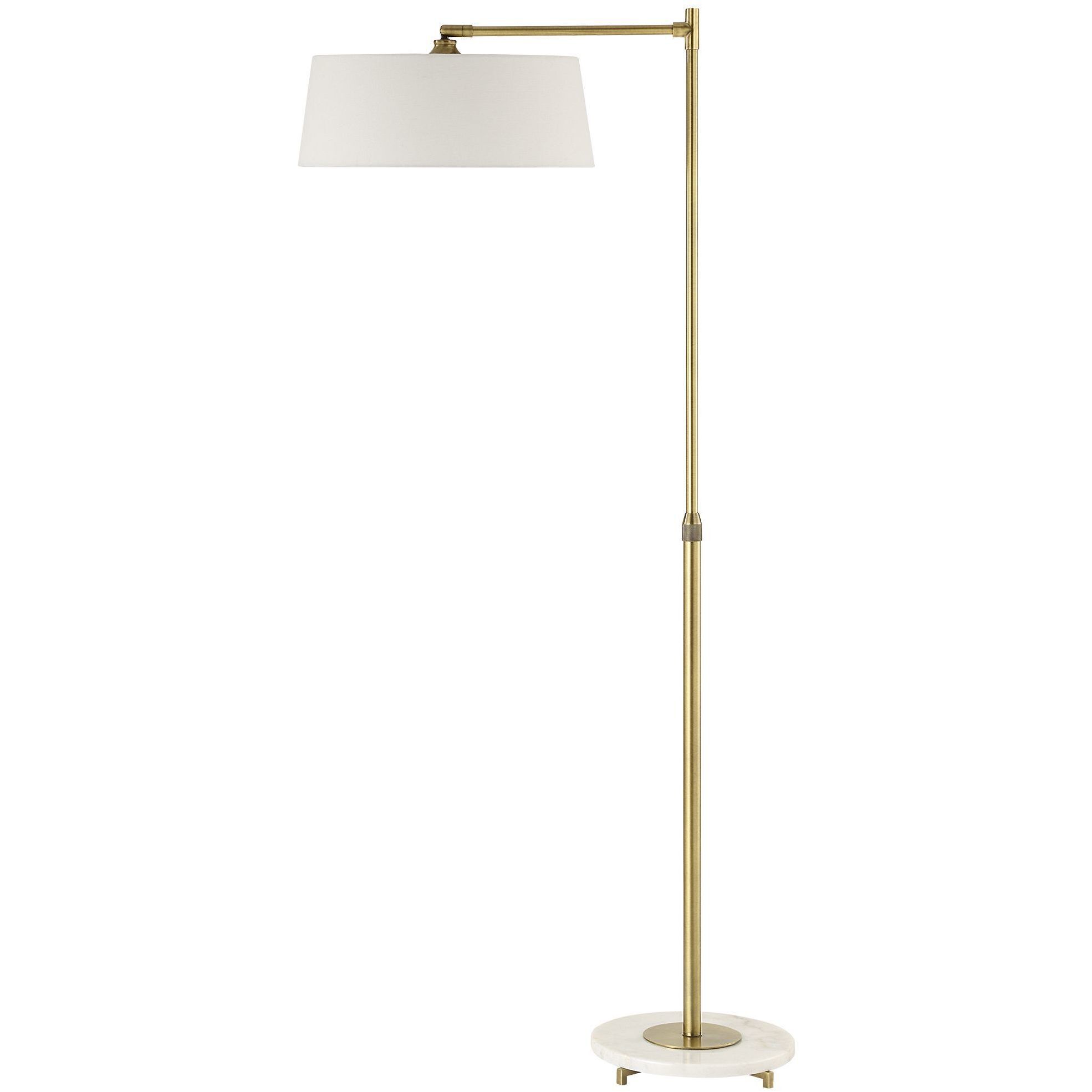 Branch Out 66.5 inch 100.00 watt Antique Brushed Brass and White Marble Floor Lamp Portable Light