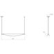 Tela LED 40 inch Satin White Pendant Ceiling Light
