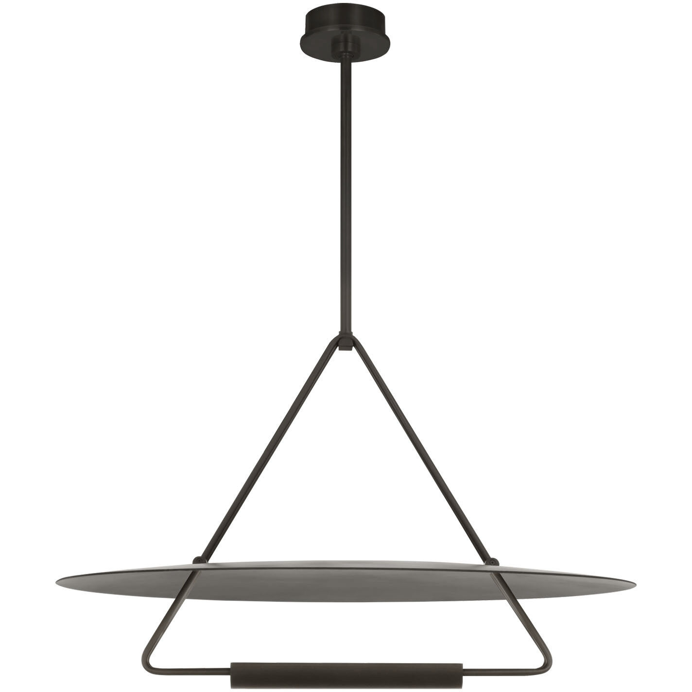 Kelly Wearstler Teline LED 30 inch Matte Black Round Chandelier Ceiling Light