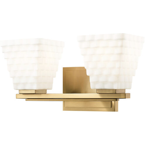 Annalise 2 Light 14 inch Modern Gold Vanity Wall Light