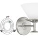 Tremolo 1 Light 8 inch Brushed Nickel and Polished Nickel Vanity Light Wall Light