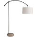 Calder 79.5 inch 100 watt English Bronze and Travertine Floor Lamp Portable Light