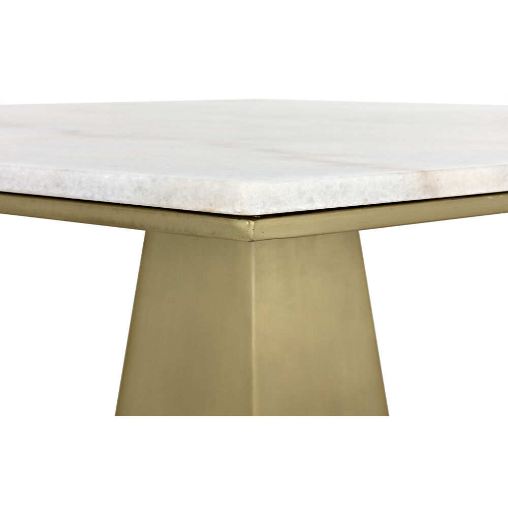 Demetria 43 X 37.5 inch Antique Brass Dining Table