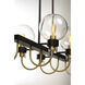 Bauhaus 6 Light 32 inch Bronze/Satin Brass Linear Pendant Ceiling Light