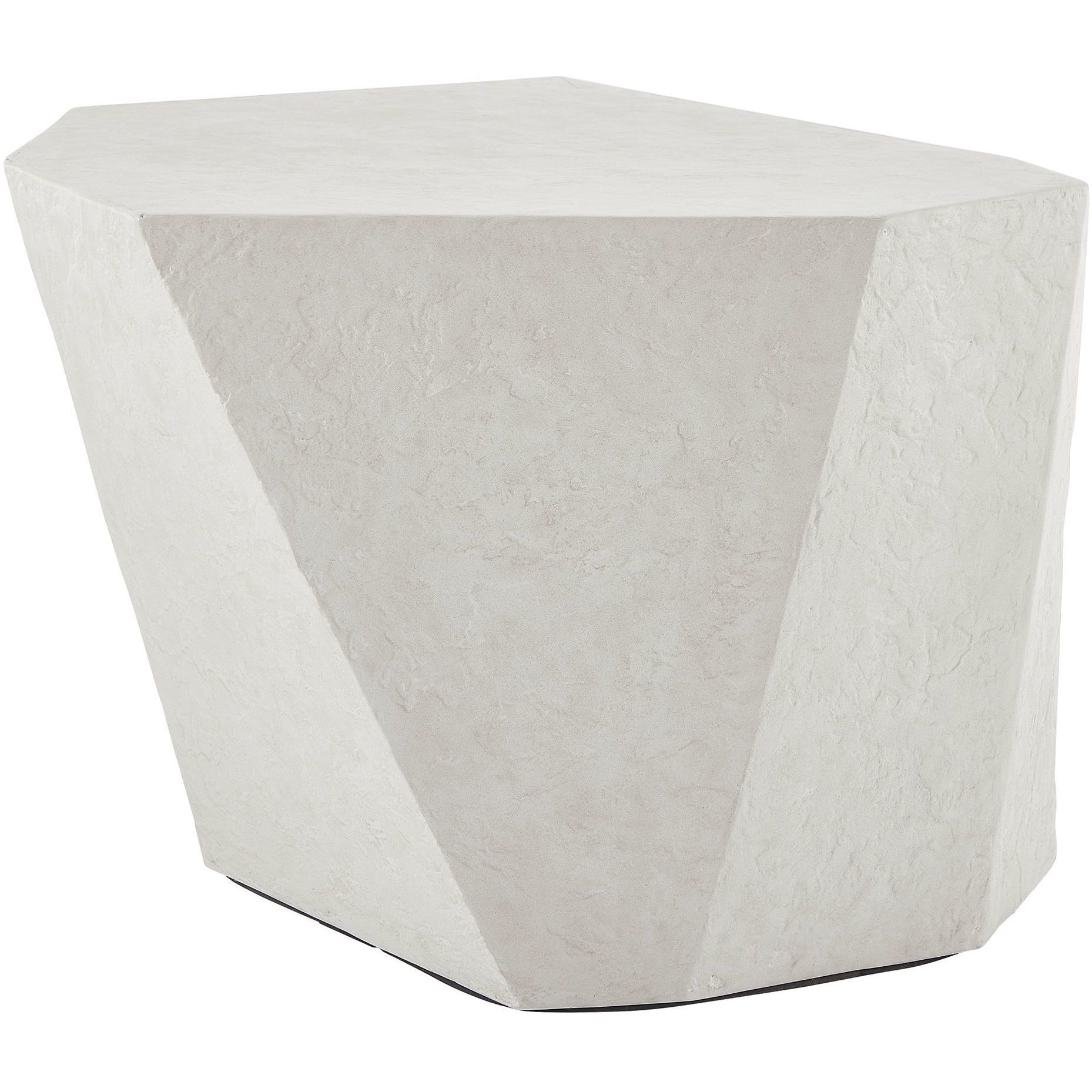 Parra 24 X 18 inch Natural Limestone Outdoor Side Table