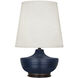 Michael Berman Nolan 27.5 inch 150.00 watt Matte Midnight Blue Table Lamp Portable Light in Deep Patina Bronze