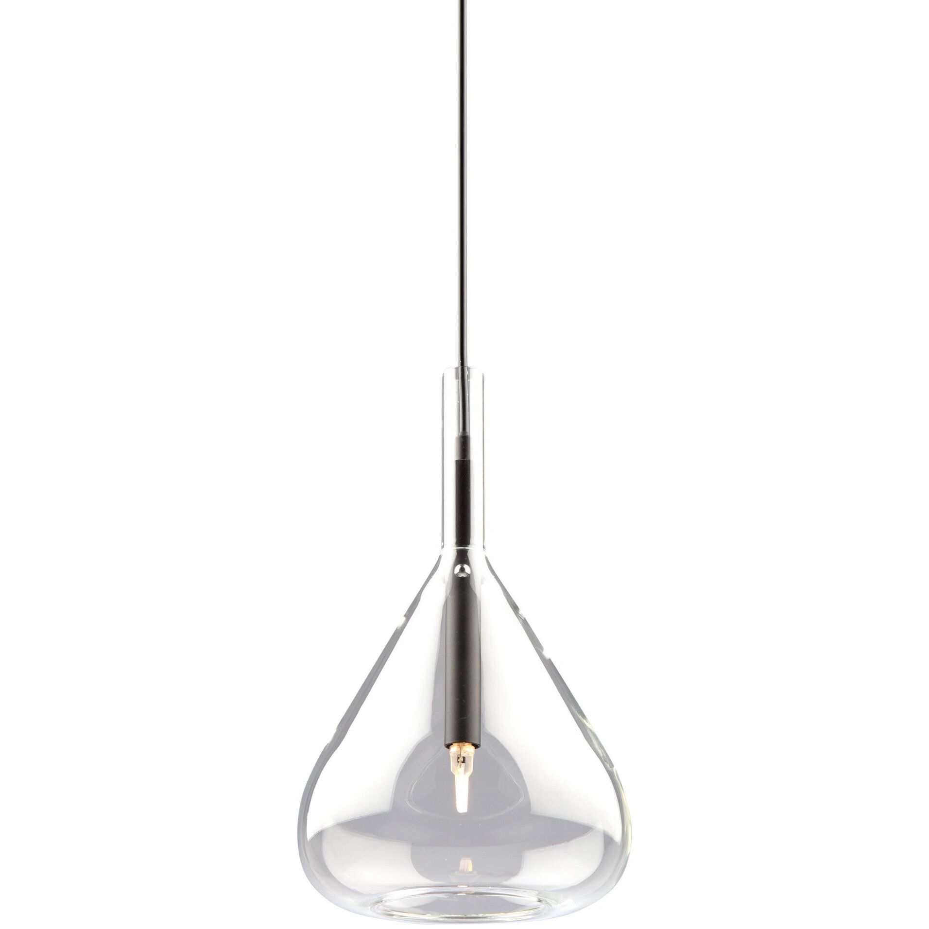 Conic 3 Light 15.4 inch Black Multi Light Pendant Ceiling Light