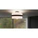 Baud 2 Light 14 inch Matte Black Semi-Flush Mount Ceiling Light