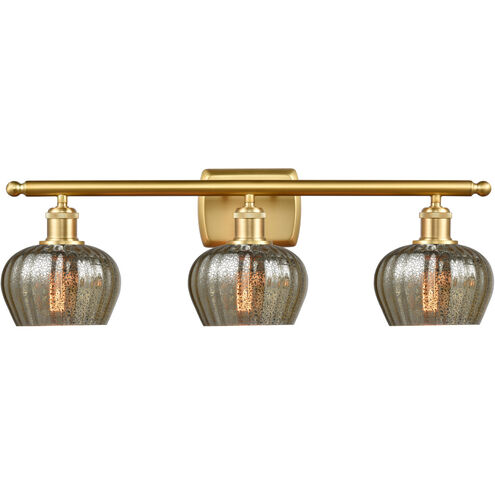 Ballston Fenton LED 26 inch Satin Gold Bath Vanity Light Wall Light in Mercury Glass, Ballston