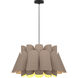Federica 1 Light 27 inch Black Pendant Ceiling Light in Grey Oak/Ash, WEP Collection