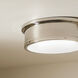 Serca 3 Light 18 inch Polished Nickel Flush Mount Ceiling Light