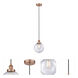 Edison Beacon LED 8 inch Antique Copper Mini Pendant Ceiling Light