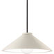Radiance Collection LED 11.75 inch Matte White with Matte Black Pendant Ceiling Light