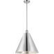 Ballston Cone 1 Light 16 inch Polished Chrome Pendant Ceiling Light