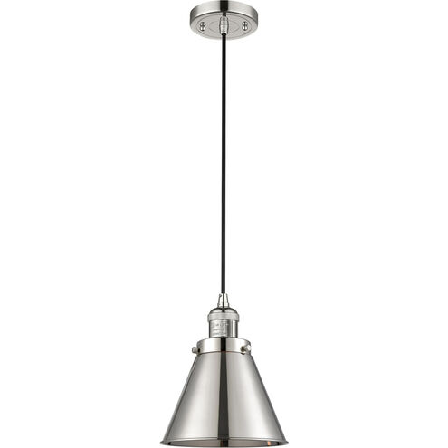 Franklin Restoration Appalachian 1 Light 8 inch Polished Nickel Mini Pendant Ceiling Light, Franklin Restoration