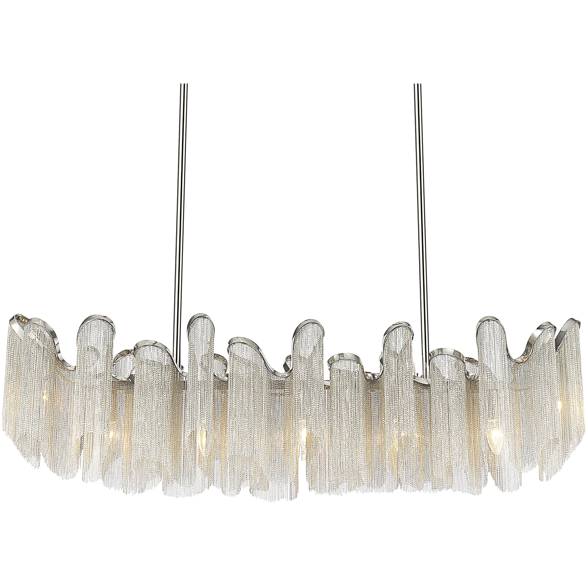 Daisy 13 Light 47 inch Chrome Island/Pool Table Light Ceiling Light