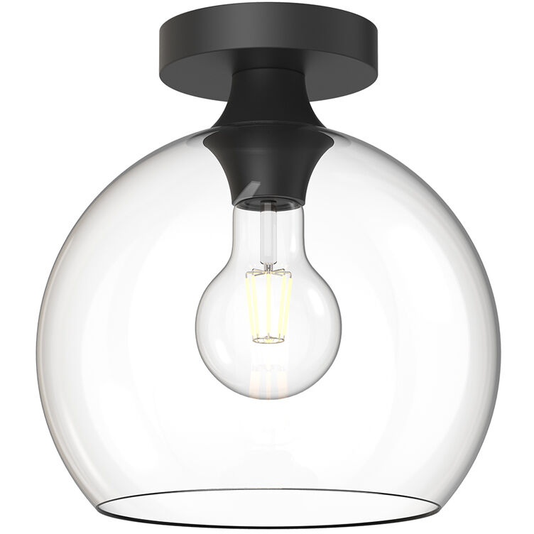 Alora Mood Castilla 1 Light 9.88 inch Clear Glass/Matte Black Flush Mount Ceiling Light