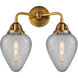 Nouveau 2 Geneseo 2 Light 15 inch Brushed Brass Bath Vanity Light Wall Light