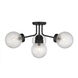 Coral 4 Light 27 inch Matte Black Semi-Flush Ceiling Light