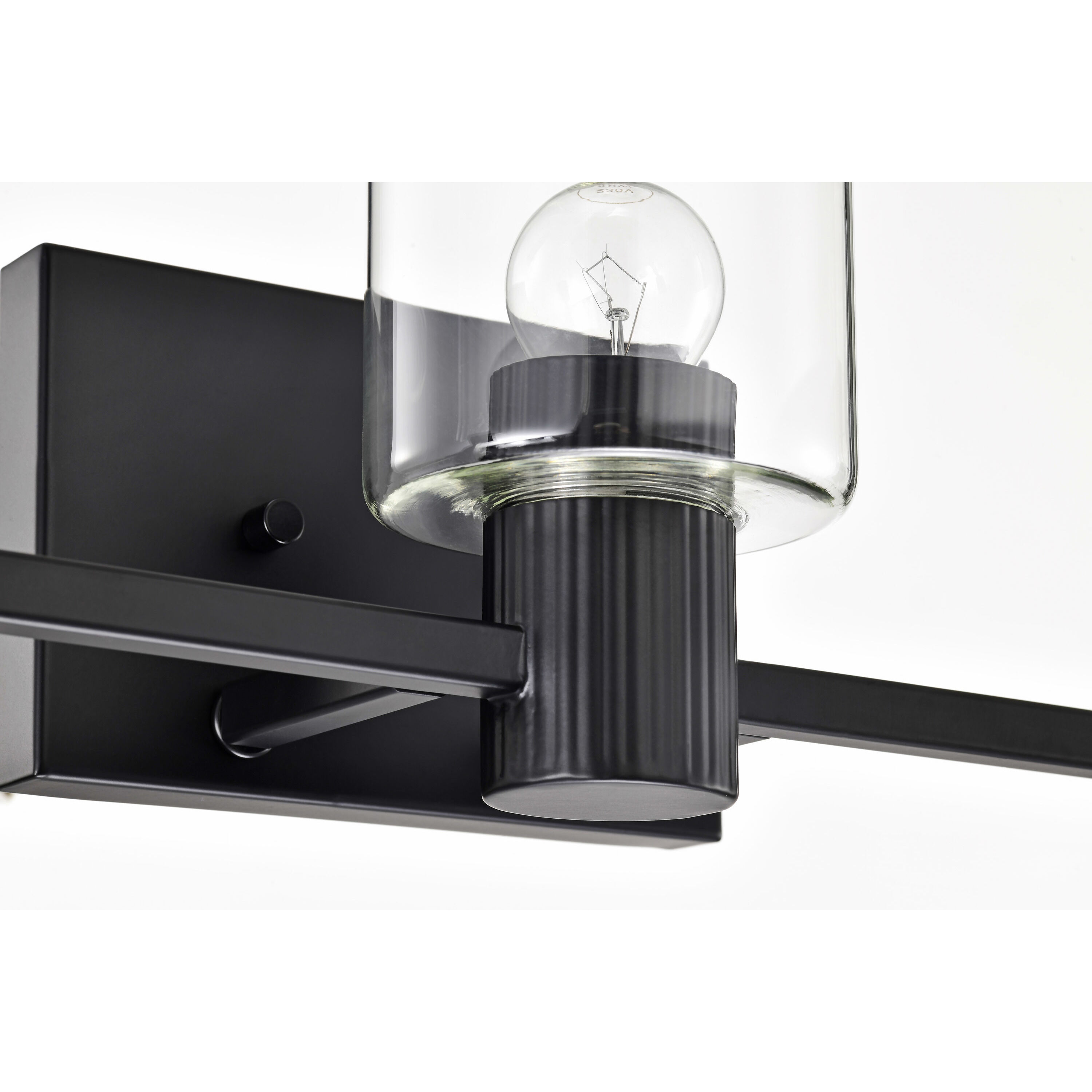 Clarksville 3 Light 24 inch Matte Black Vanity Light Wall Light