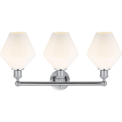 Cindyrella 3 Light 26 inch Polished Chrome Bath Vanity Light Wall Light in Cased Matte White