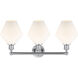 Cindyrella 3 Light 26 inch Polished Chrome Bath Vanity Light Wall Light in Cased Matte White