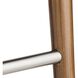 Keegan 41 inch Morel and Walnut with Brushed Stainless Steel Bar Stool