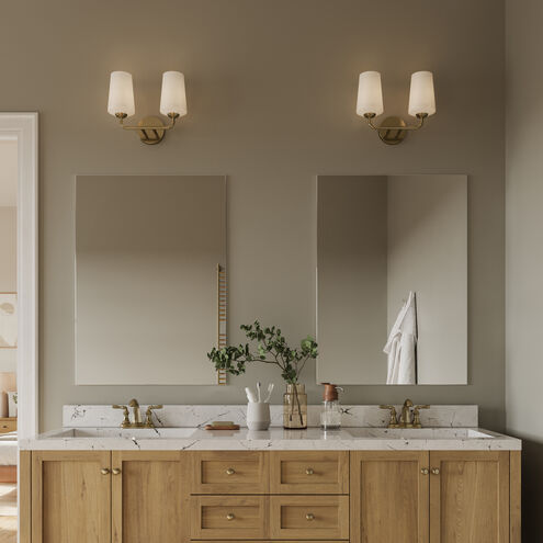 Celino 2 Light 14 inch Champagne Bronze Vanity Light Wall Light