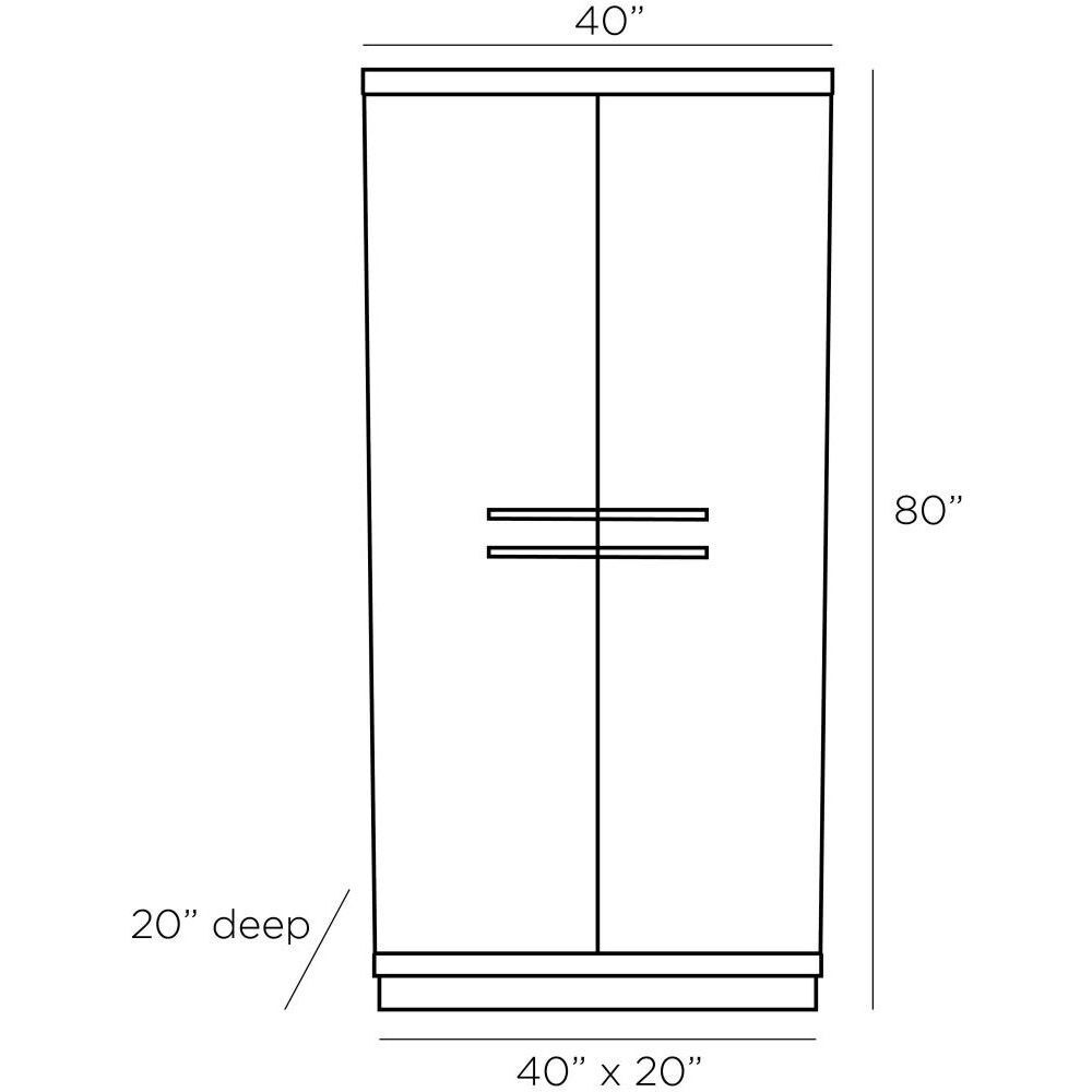 Rutherford 40 inch Chateau Gray Cabinet