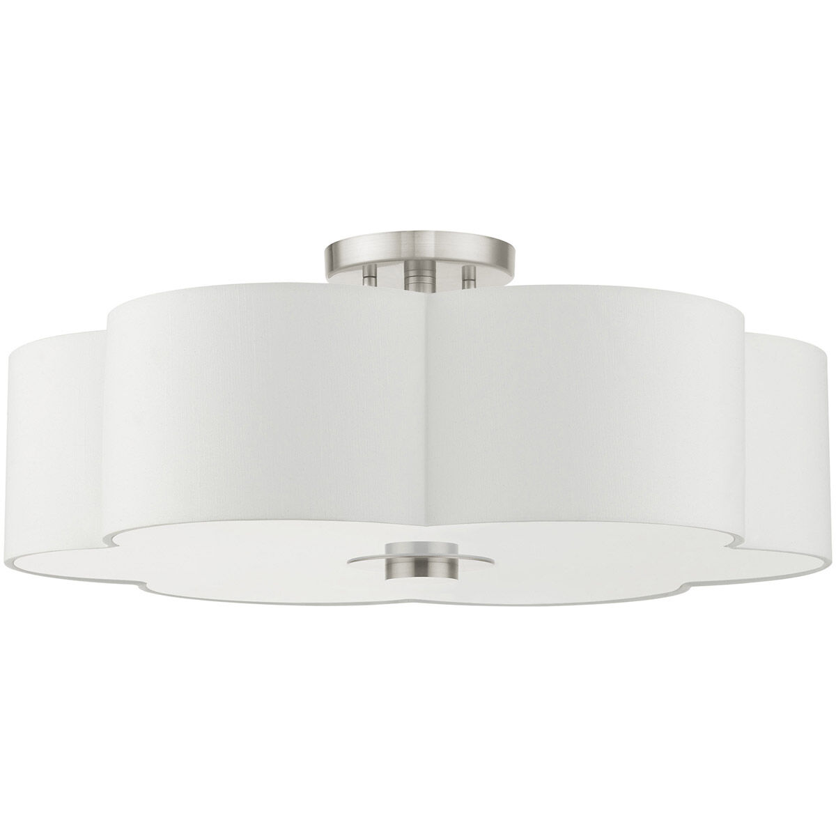 Chelsea 5 Light 22 inch Brushed Nickel Semi Flush Ceiling Light