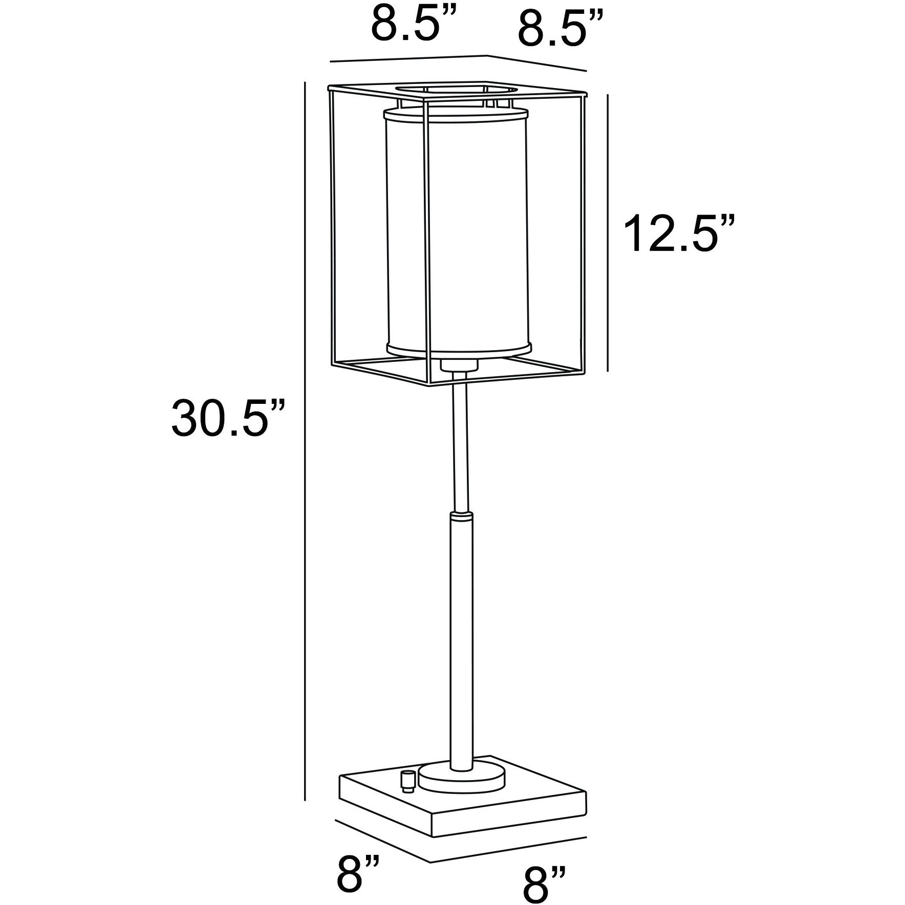 Stein 30.75 inch 60.00 watt Black Table Lamp Portable Light