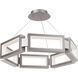 Mies 6 Light 23.88 inch Brushed Nickel Chandelier Ceiling Light in 29in.