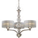 Alexis 3 Light 25 inch Antique Silver Chandelier Ceiling Light