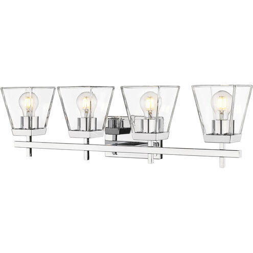 Lauren 4 Light 30.5 inch Chrome Vanity Wall Light