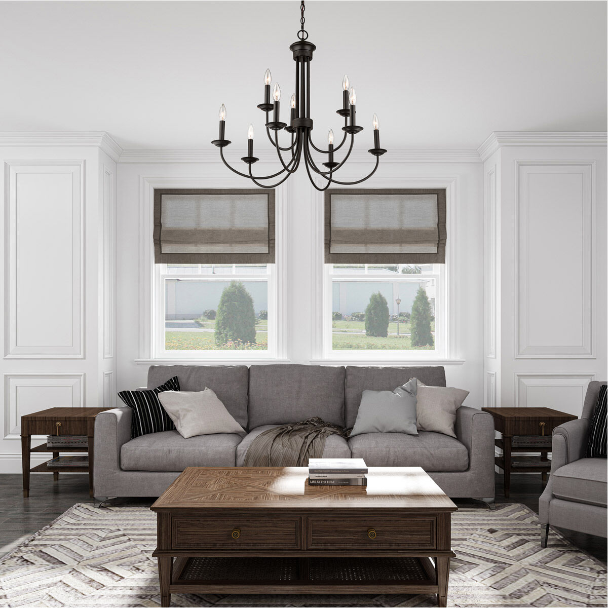 Estate 9 Light 30 inch Bronze Chandelier Ceiling Light