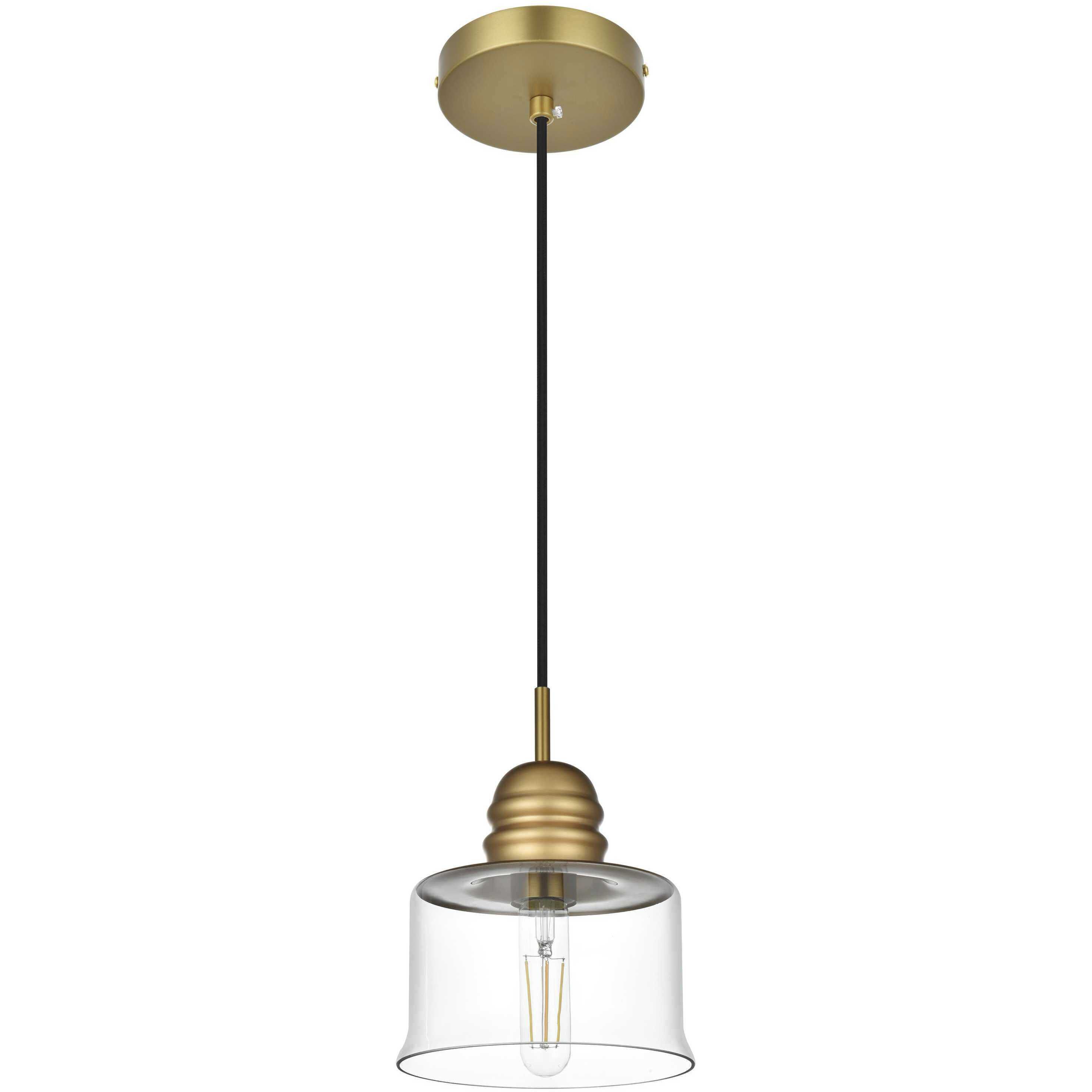 Kenna 1 Light 7 inch Satin Gold Pendant Ceiling Light
