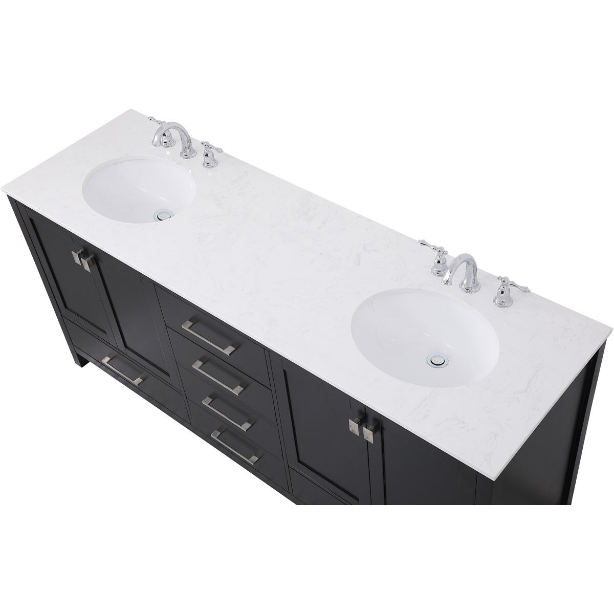 Irene 72 X 22 X 34 inch Black Vanity Sink Set