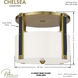 Chelsea 4 Light 20 inch Soft Brass Semi Flush Ceiling Light