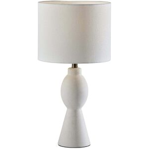 Naomi 25 inch 100.00 watt White Speckled Ceramic Table Lamp Portable Light