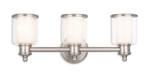 Middlebush 3 Light 24 inch Brushed Nickel Bath Vanity Wall Light