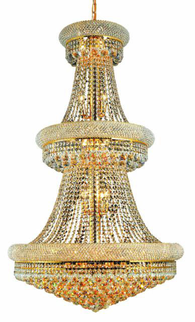 Primo 32 Light 30 inch Gold Foyer Ceiling Light in Royal Cut